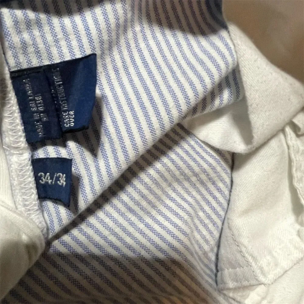 Polo Ralph Lauren Men's Blue Striped Dress Pants Size 34x34 Straight Leg - Picture 3 of 4